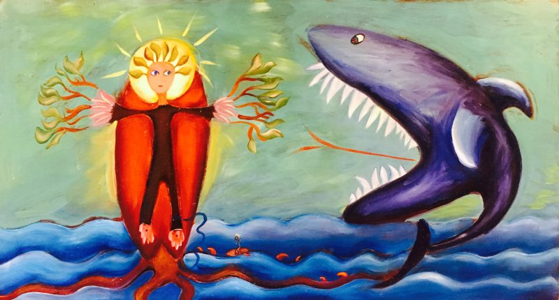 "Holding the Still Point Whilst Being Engaged" Acrylic on wood table/450x1000m