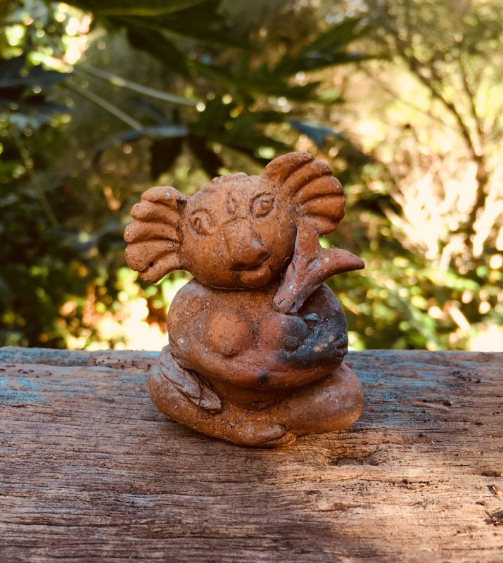 "Bonsai Koala Goddess" terracotta/50x60mm