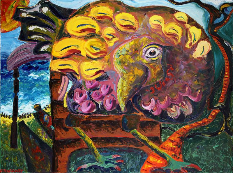 'Holly' oil on canvas, 1200mm x 900mm.